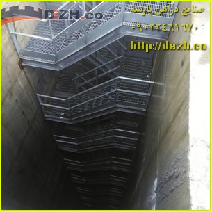 ساخت ونصب راه پله فلزی شفت توسط صنایع دژآهن پارسه 